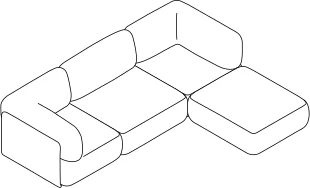 Torio Sofa - 3-Sitzer Chaise 270x200