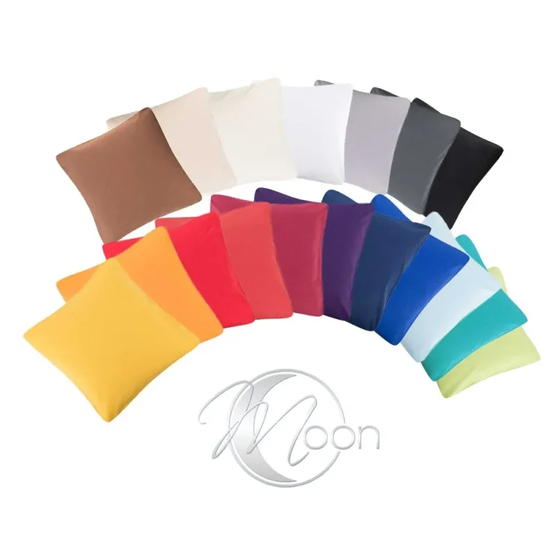 MOON Line-green 2er Pack Kissenbezug Kissenhülle Jersey 160g/m² 100% Baumwolle