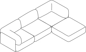 Torio Sofa - 3-Sitzer Chaise 300x200