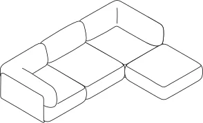 Torio Sofa - 3-Sitzer Chaise 300x220