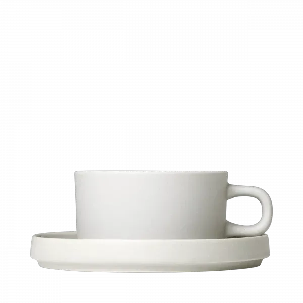 blomus PILAR Teetasse mit Untertasse – 2er-Set Keramik