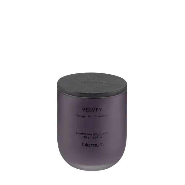 blomus TUOKSU Duftkerze Velvet – Glas & MDF
