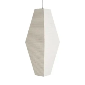 Abat-jour en papier de riz blanc 40x110cm Prisme - Hay