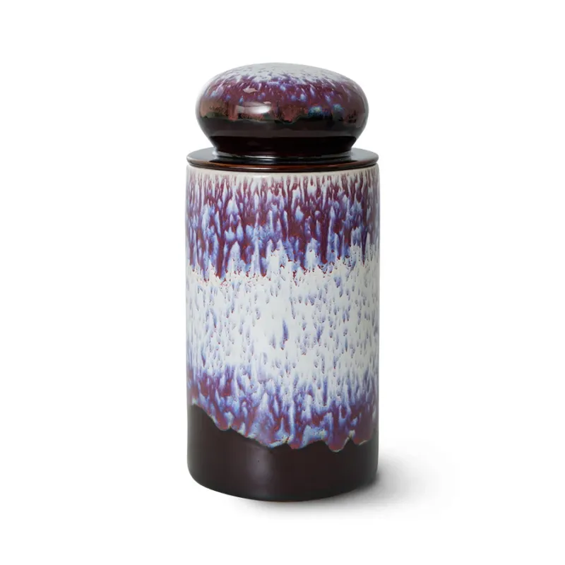 HKliving 70's Ceramic Aufbewahrungsdose – Stoneware, yeti