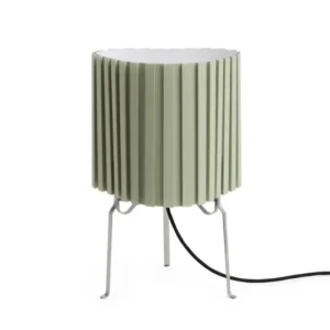 Lampe de table en tissu vert amande 24x37cm Canelé 370 - Hay