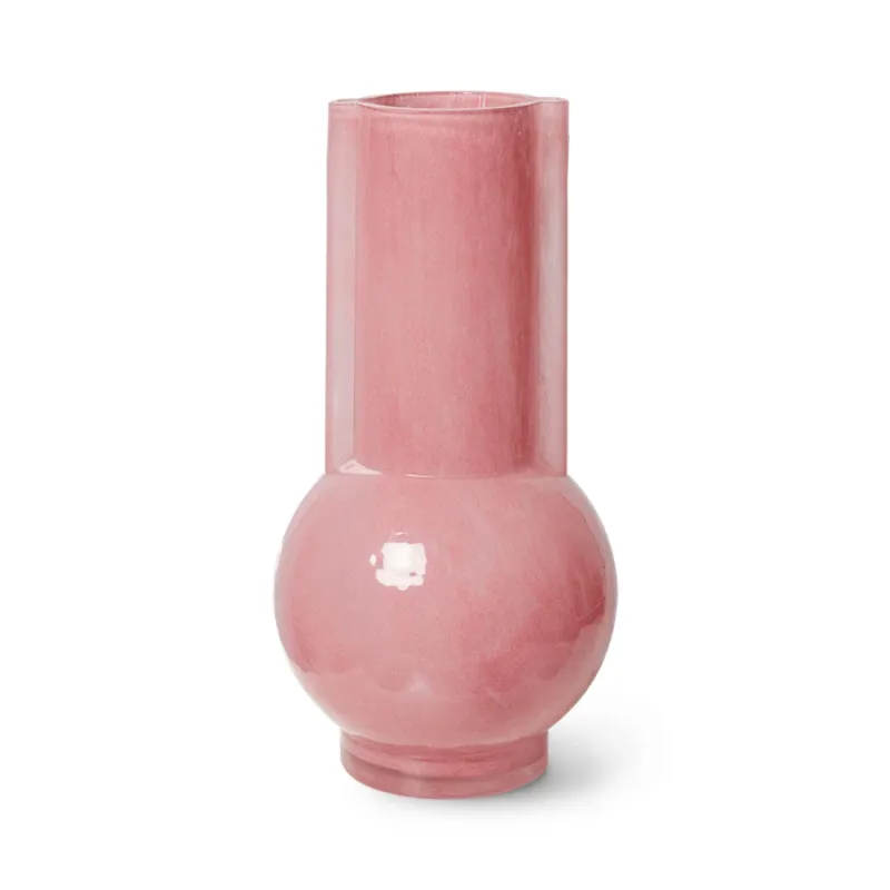HKliving Flamingo Glasvase – Blumenvase Pink Ø 13 cm