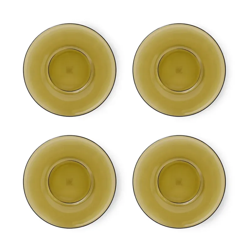 HKliving 70s Glassware Untertasse - 4er-Set Glas