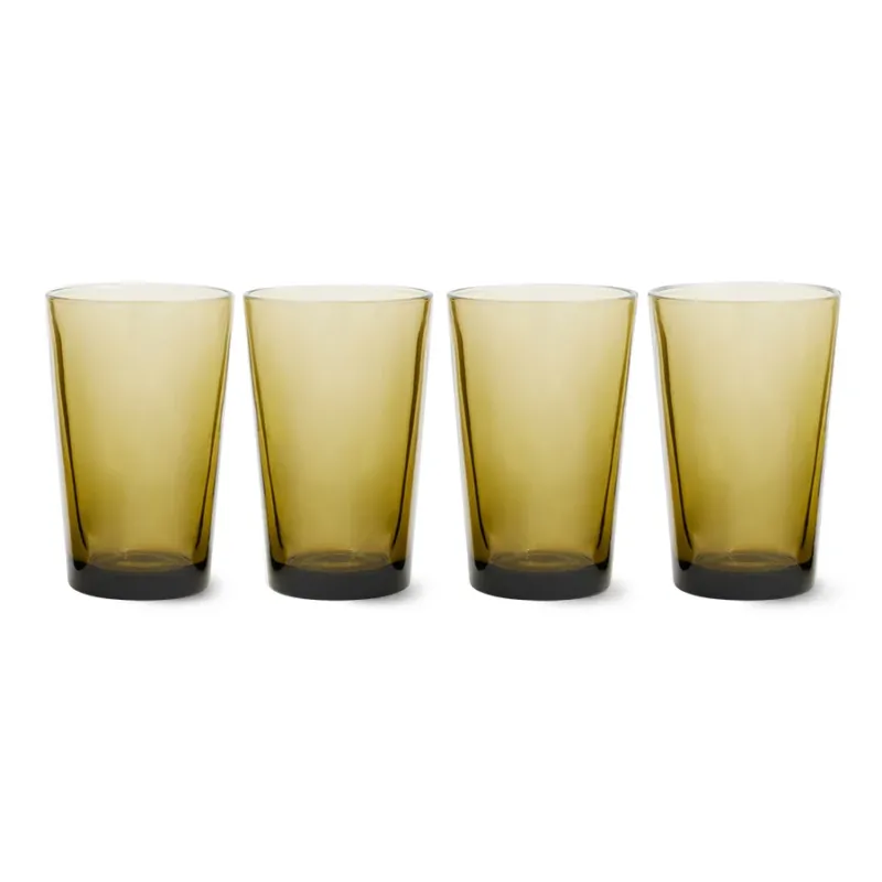 HKliving 70's Glassware Teeglas – 4er-Set aus Buntglas