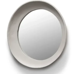 Miroir rond en papier maché blanc 45cm Earth - Serax