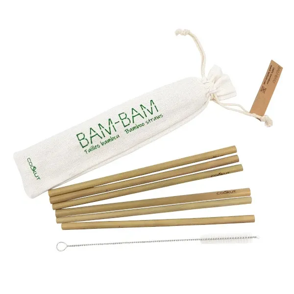 Bambus-Trinkhalme „BAM BAM“ 6er-Set von Cookut – Produktansicht 1