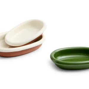 Plat de service ovale en terre cuite blanc 27,5 cm Barro - Hay