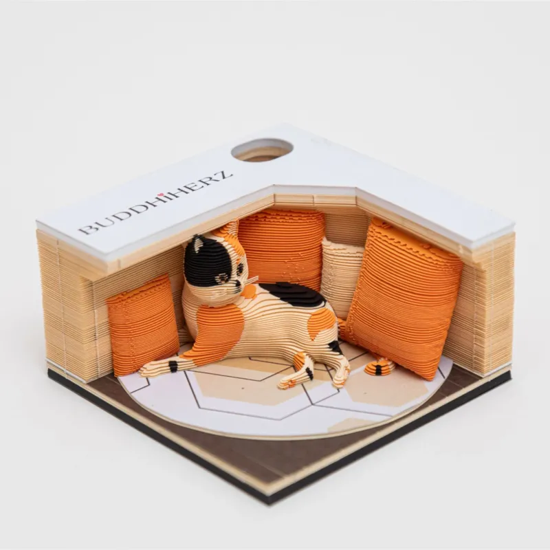 3D-Notizblock „Sesselträumer“ Katze • BUDDHIHERZ