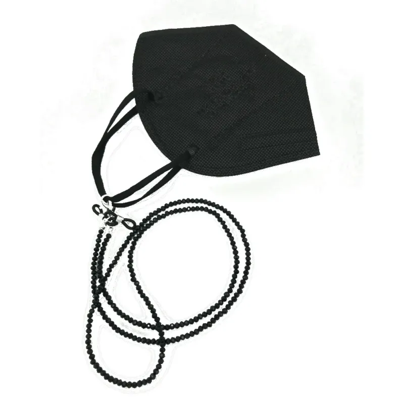 Maskenkette Schwarz 76 cm – Ansicht 1