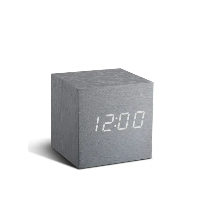 Gingko-cube-click-clock-alu-1