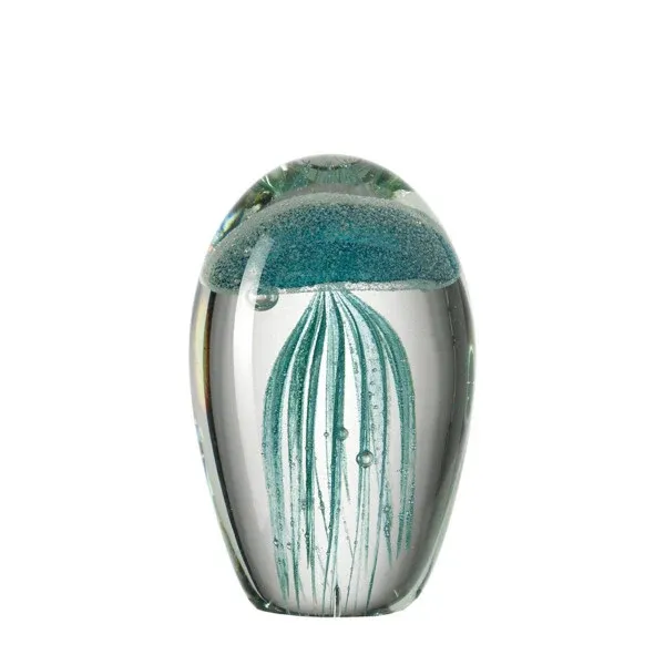 Glasobjekt Qualle OCEANO 10,4 cm türkis von LEONARDO