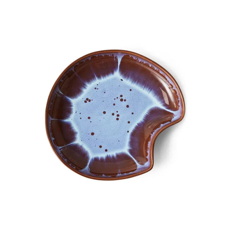 HKliving Shell Platte Sienna – Steinzeug, Ø 21 cm