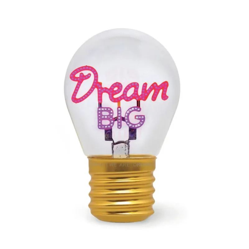 Deko-Tischlampe in Glühbirnenform - "Dream Big" von LEGAMI, Produktansicht 1