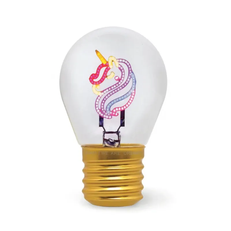 Deko-Tischlampe in Glühbirnenform - "Unicorn" von LEGAMI, Produktansicht 1