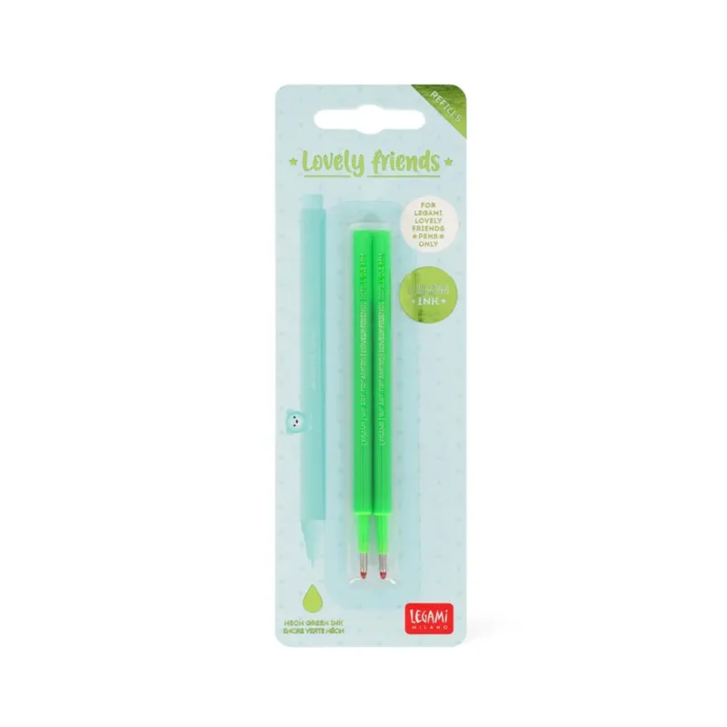 Neon grüne Ersatzmine für Gelstift - Lovely Friends von LEGAMI, Produktansicht 1