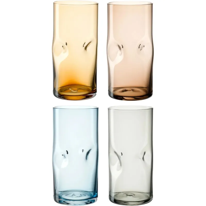 Trinkglas VESUVIO 4-er Set farbig 330 ml von LEONARDO