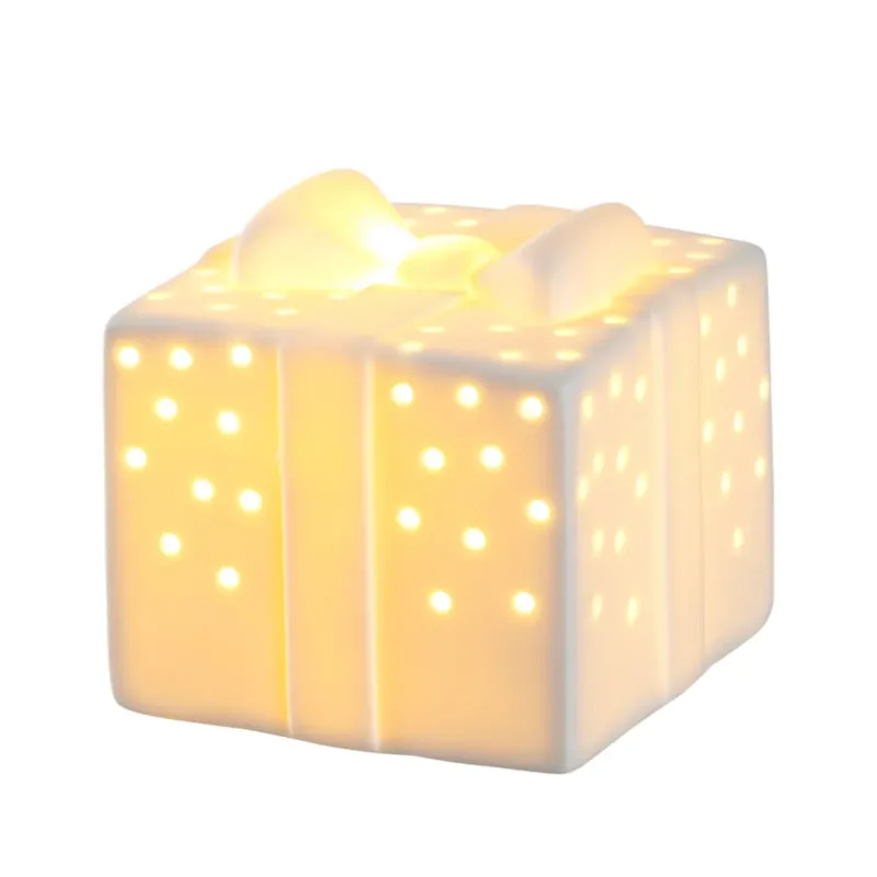Porzellangeschenk STELLA 8 cm weiß mit LED von LEONARDO
