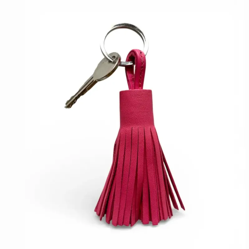 LEY! Leder-Schlüsselanhänger - Magenta