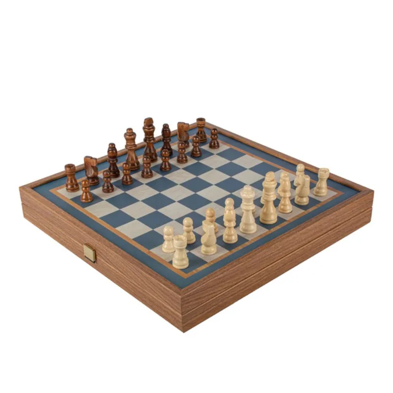 Schach & Backgammon Spiele-Kombo Large "Türkis Colour Style" von MANOPOULOS – Produktansicht 1