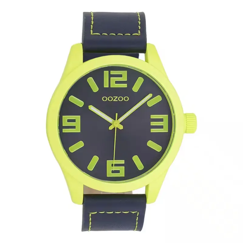 Herrenuhr Timepieces Dunkelblau / Lime C0907 • Oozoo