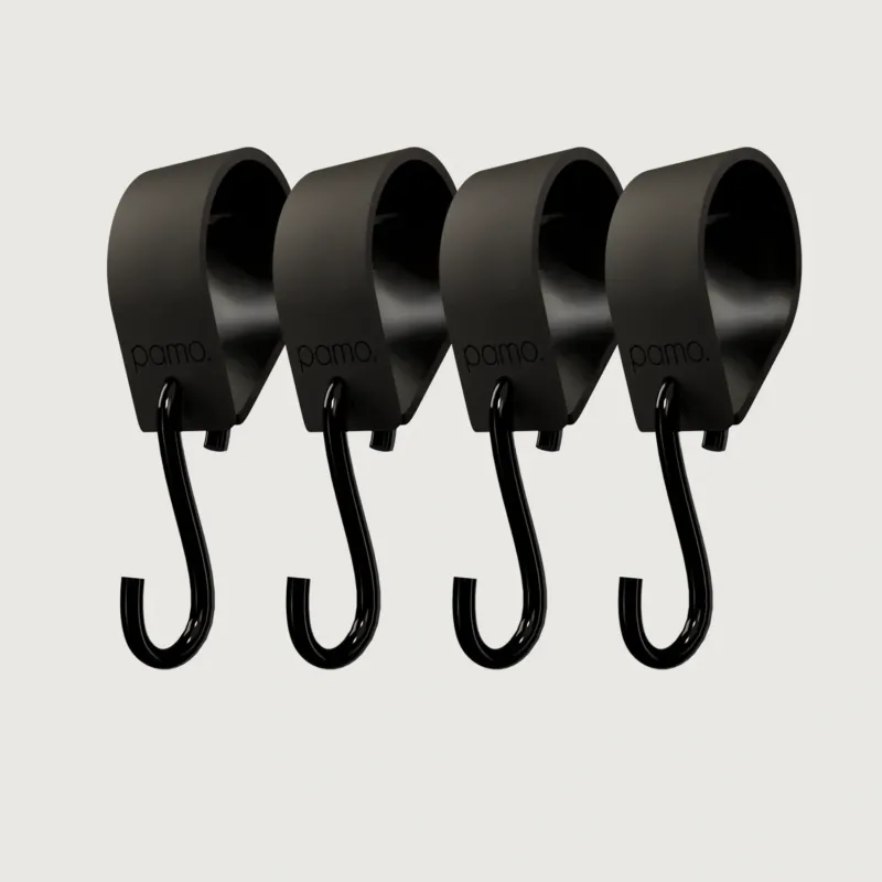 S-Haken – 4er Set | mit Gummischlaufe