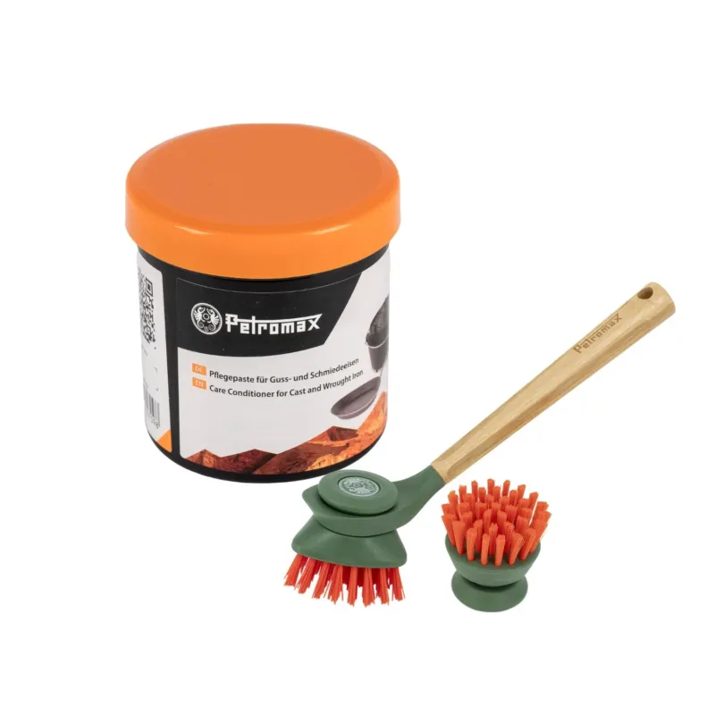 Set Pflegepaste Gusseisen und Schmiedeeisen mit Gussbürste