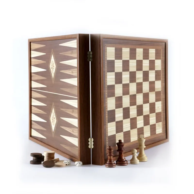 Schach & Backgammon Spiele-Kombo Medium "Classic Style" von MANOPOULOS – Produktansicht 1