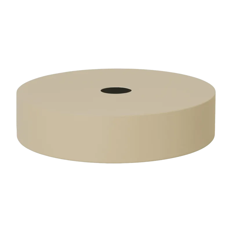 Abat jour disque en métal beige Cashmere - Ferm Living - The Cool Republic