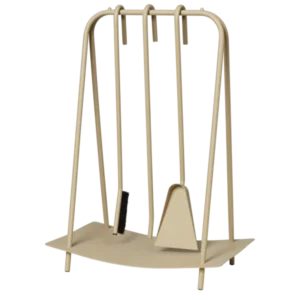 Accessoires de cheminée en acier beige Port - Ferm Living - The Cool Republic