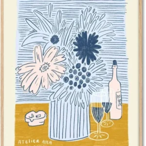 Affiche Anouk 30 x 40 cm Wine & Flowers - PSTR Studio - The Cool Republic