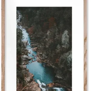 Affiche Down the Canyon encadrée Moebe chêne A3 - Le Renard - The Cool Republic