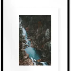 Affiche Down the Canyon encadrée Moebe noir A2 - Le Renard - The Cool Republic