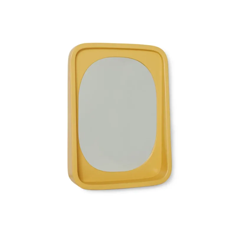 Miroir mural jaune Curve Ochre Matt - HKLIVING