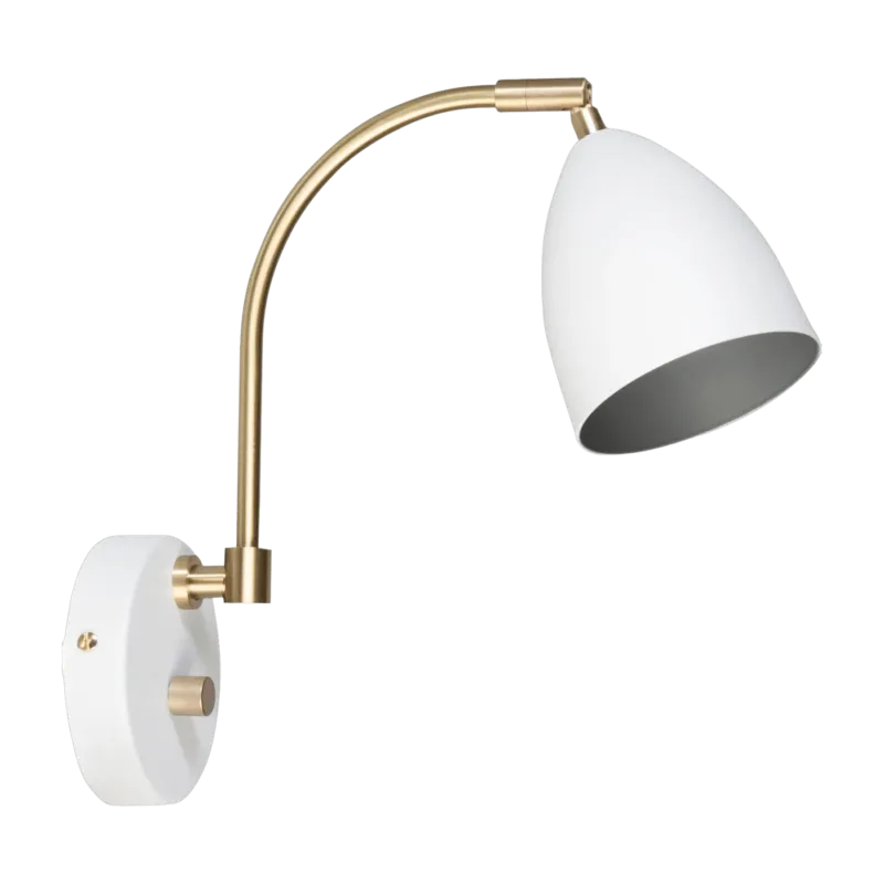 Applique avec prise en laiton et métal blanc Deluxe - Belid - The Cool Republic
