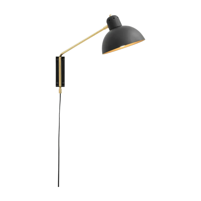 Applique avec prise en laiton noir 47 cm Waldorf - Lambert & Fils - The Cool Republic