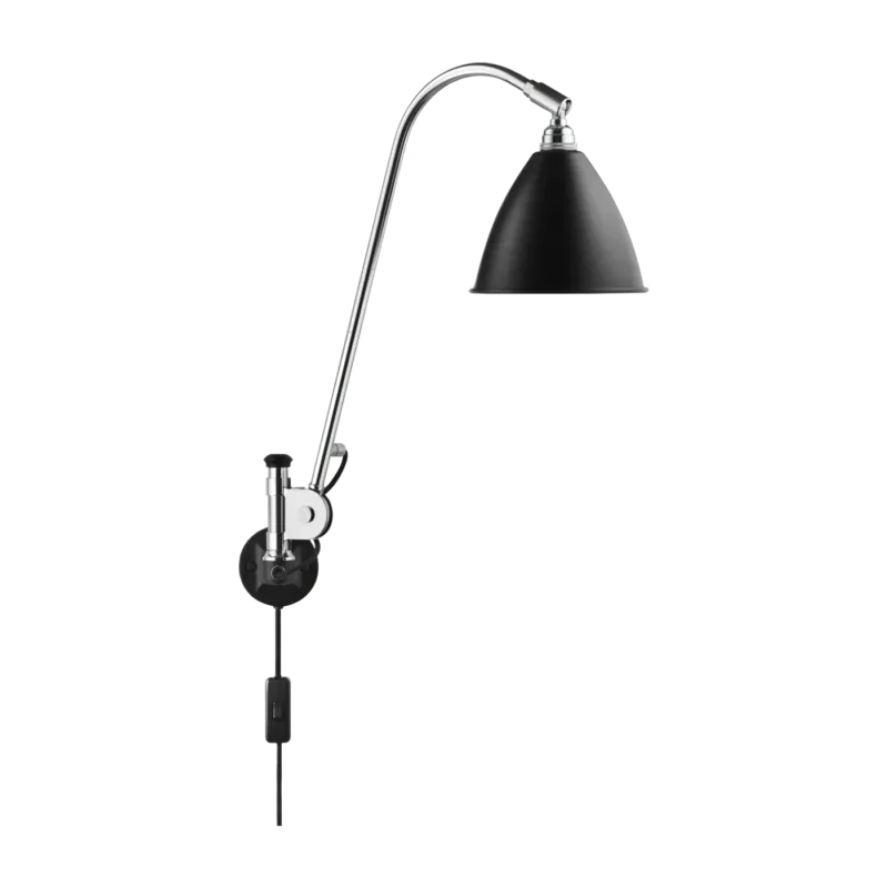 Applique avec prise en métal chromé et noir Bestlite BL6 - Gubi - The Cool Republic