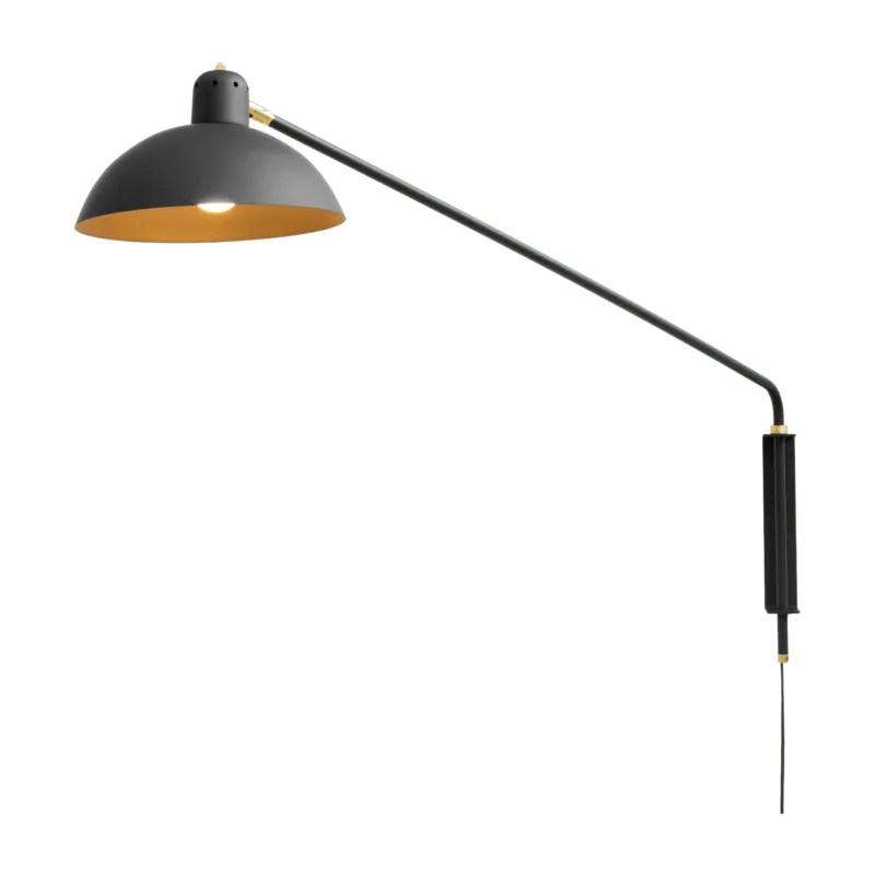 Applique avec prise noire en laiton 122 cm Waldorf - Lambert & Fils - The Cool Republic