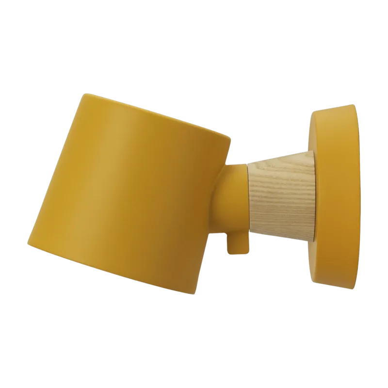Applique câblée jaune en acier et frêne Rise Hardwired - Normann Copenhagen - The Cool Republic