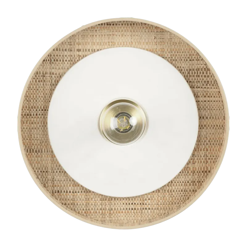 Applique cylindrique blanche 40 cm Portinatx - Market set - The Cool Republic