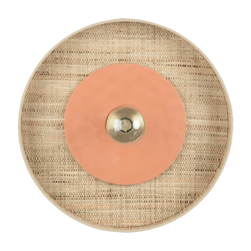 Applique cylindrique terracotta 50 cm Portinatx - Market set - The Cool Republic