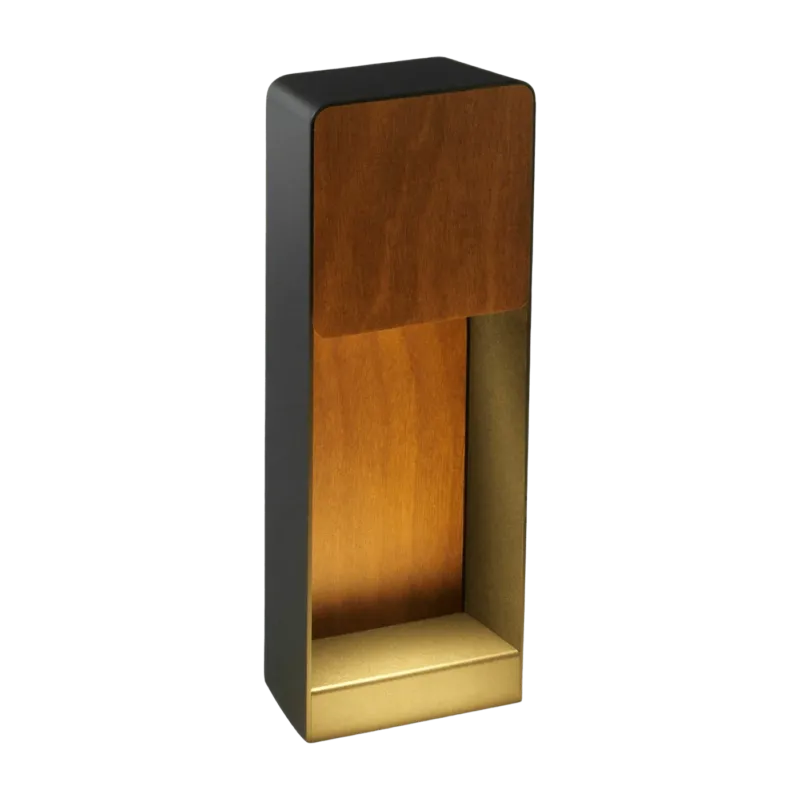 Applique d'extérieur 35 cm en aluminium et bois iroko LAB B - Marset - The Cool Republic