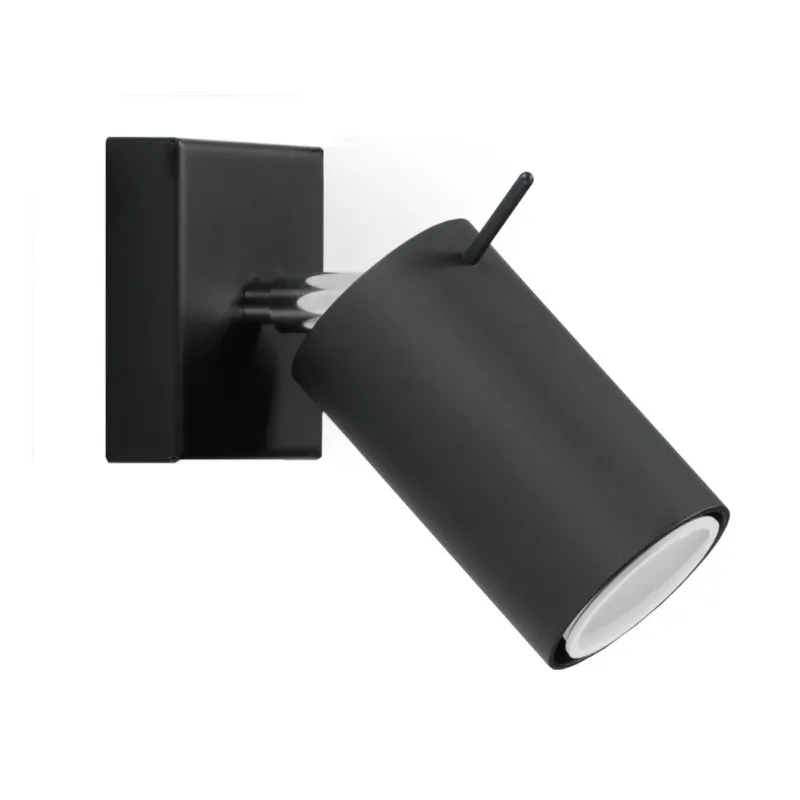 Applique en acier noir 16x8cm Ring - Sollux - The Cool Republic