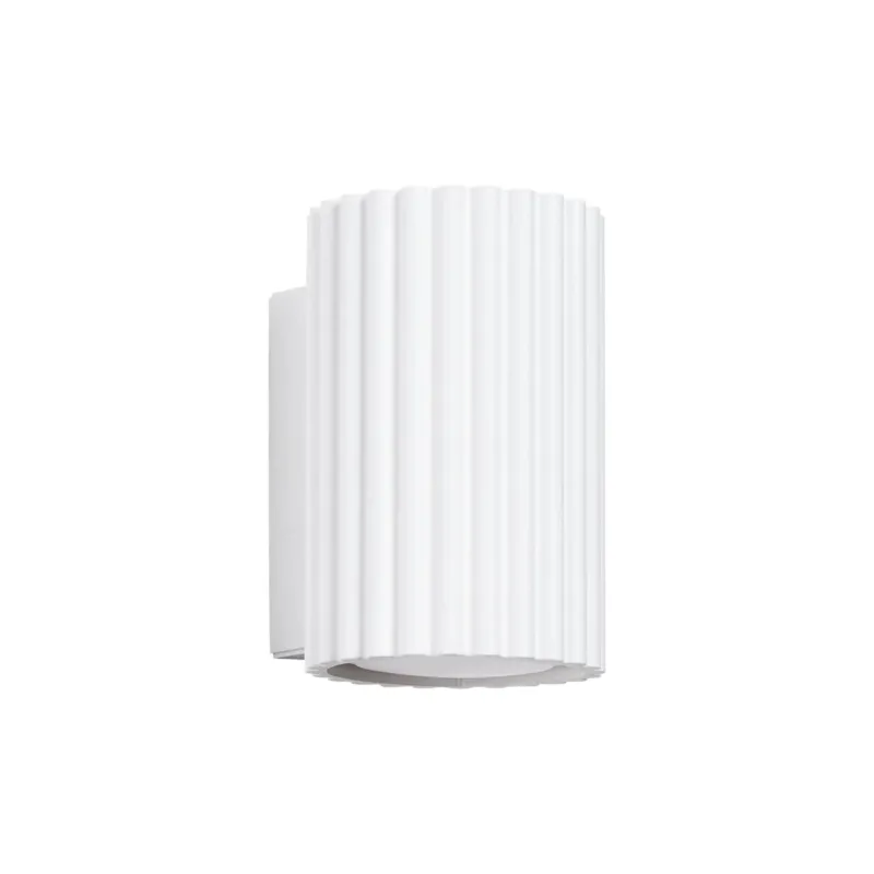 Applique en aluminium blanc 6,5x8,5x10cm Karbon 10 - Sollux - The Cool Republic