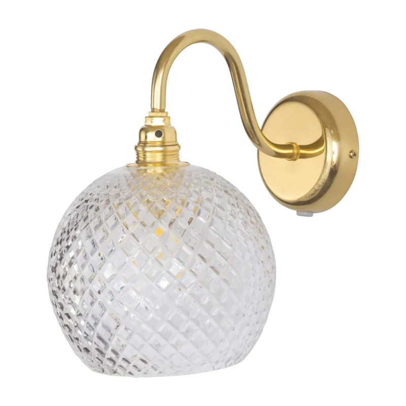 Applique en cristal quadrillé transparent et doré 15,5 cm Rowan - Ebb & Flow - The Cool Republic