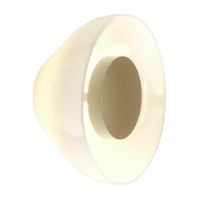Applique en verre blanc opale 18cm Aura - Marset - The Cool Republic