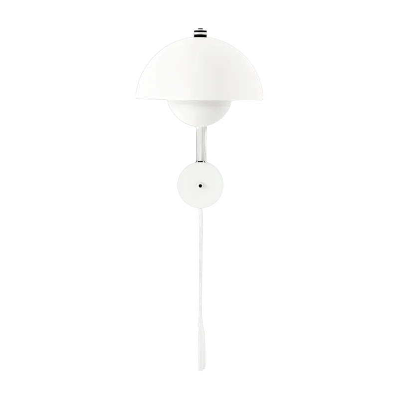 Applique murale avec prise blanc mat Flowerpot VP8 - &tradition - The Cool Republic